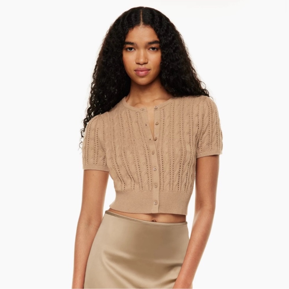 Aritzia Wilfred Short Sleeve Fey Cardigan Size S